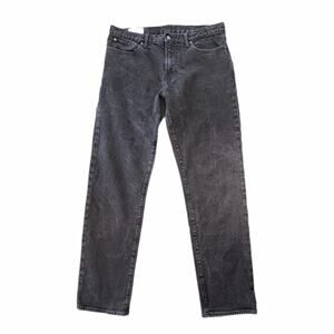 GAP Mens 34x32 Black Straight Leg Classic Modern Comfort Gapflex Denim Jeans